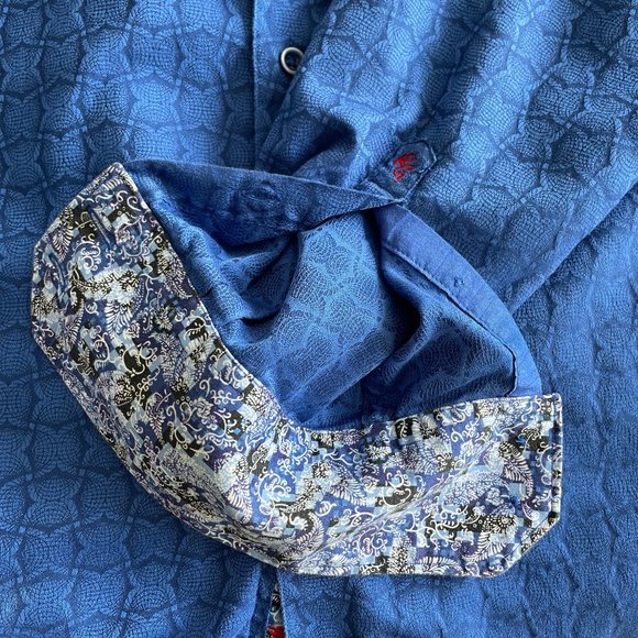 Robert Graham Sport Shirt - Blue - Large Classic Fit - Picture 6 of 6